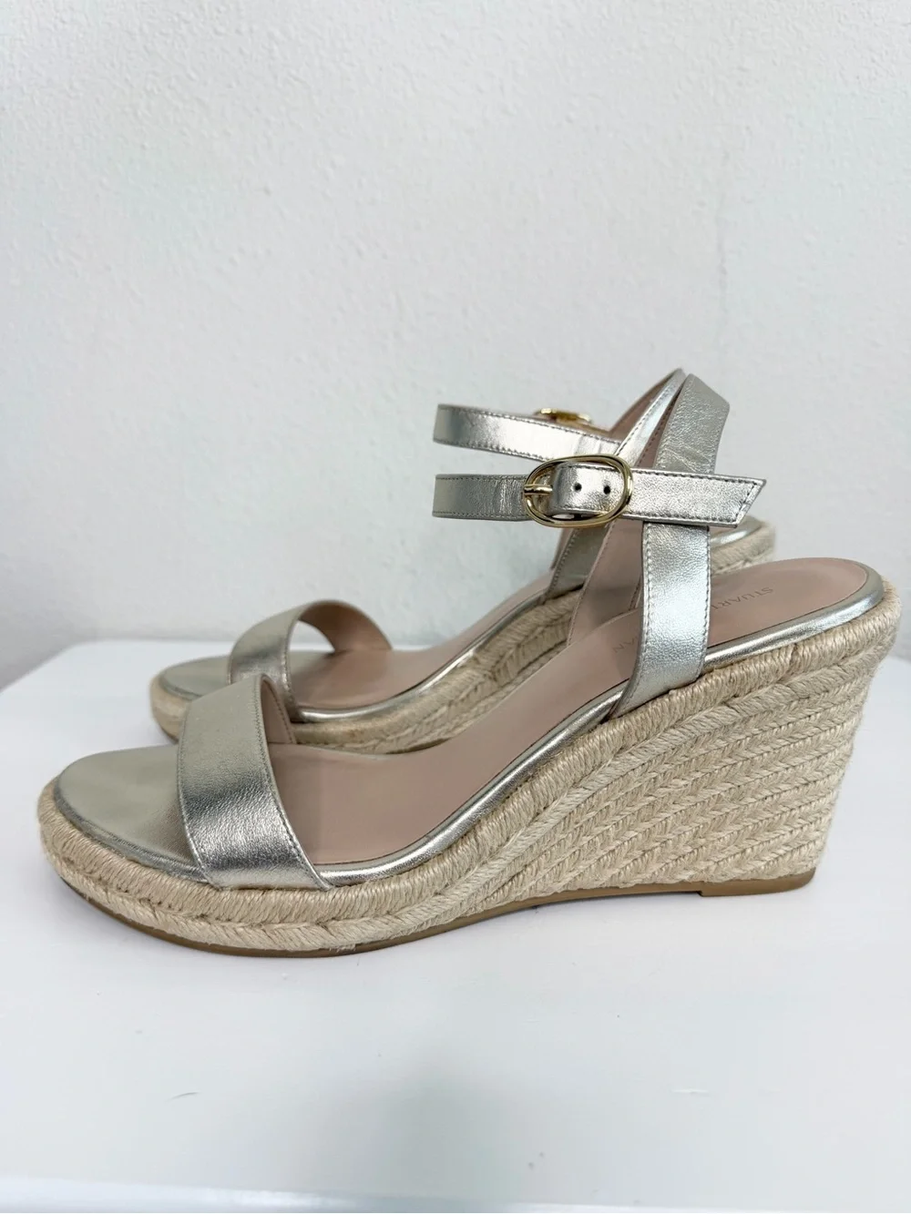 Stuart Weitzman Teddi Espadrille wedge Sandals Size 9 - Picture 5 of 7